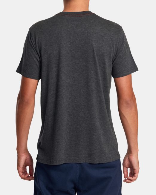 R422N8903 μεγάλο μπλουζάκι RVCA άνδρες μαύρος είδη ένδυσης