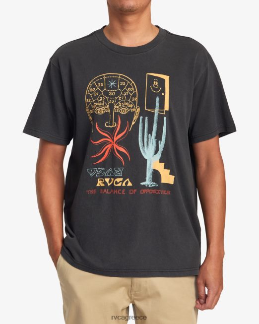 R422N8913 ονειρικό μπλουζάκι RVCA άνδρες μαύρος είδη ένδυσης