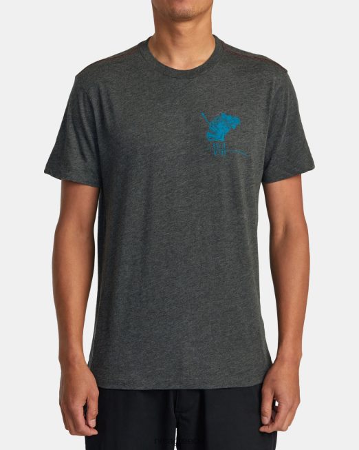 R422N893 μπλουζάκι αβύσσου του Μπεν Χόρτον RVCA άνδρες μαύρος είδη ένδυσης