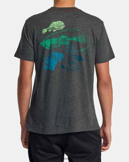 R422N893 μπλουζάκι αβύσσου του Μπεν Χόρτον RVCA άνδρες μαύρος είδη ένδυσης