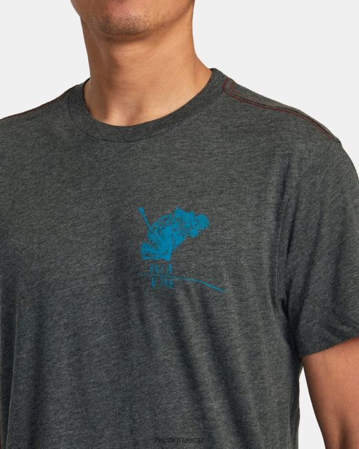 R422N893 μπλουζάκι αβύσσου του Μπεν Χόρτον RVCA άνδρες μαύρος είδη ένδυσης