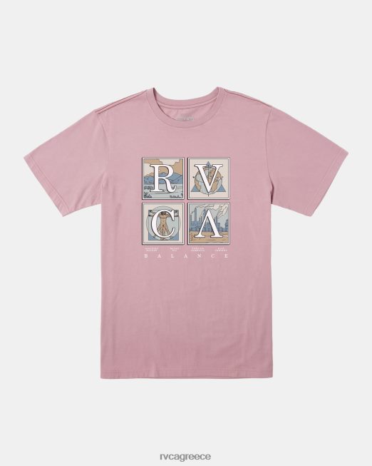 R422N8986 φυσικό μπλουζάκι RVCA άνδρες λεβάντα είδη ένδυσης