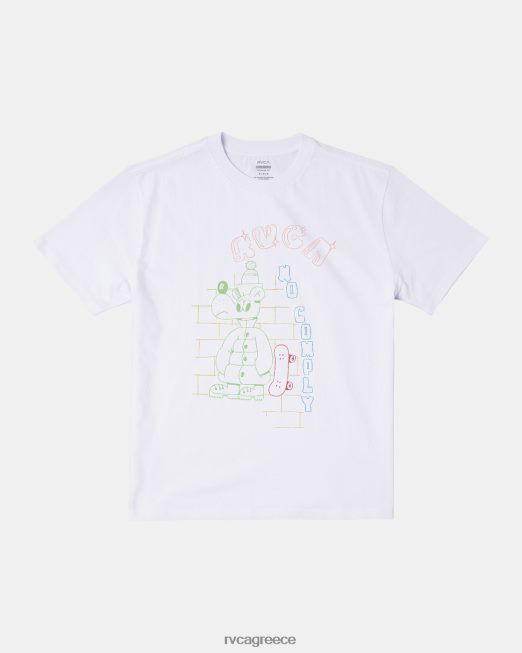 R422N898 μη συμμόρφωση RVCA άνδρες άσπρο είδη ένδυσης