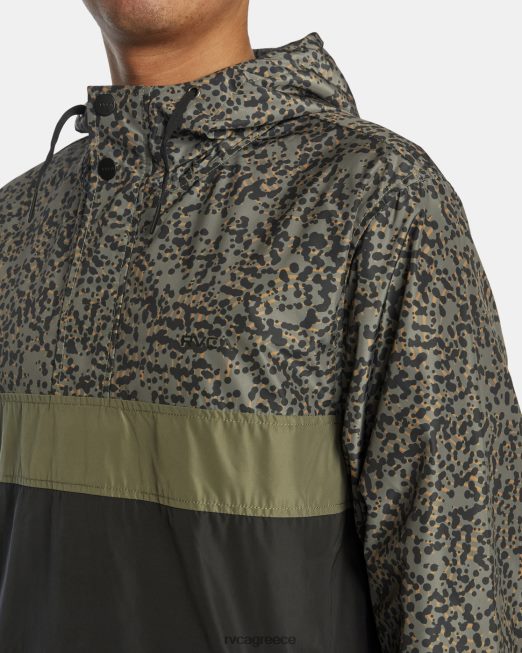 R422N81053 Μπουφάν anorak με δυνατότητα συσκευασίας RVCA άνδρες ελιά είδη ένδυσης