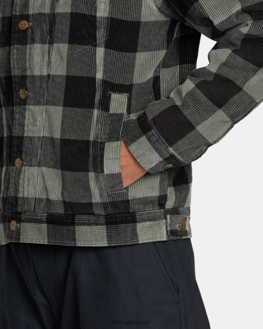 R422N8517 κοτλέ waylon trucker jacket RVCA άνδρες αλοή είδη ένδυσης