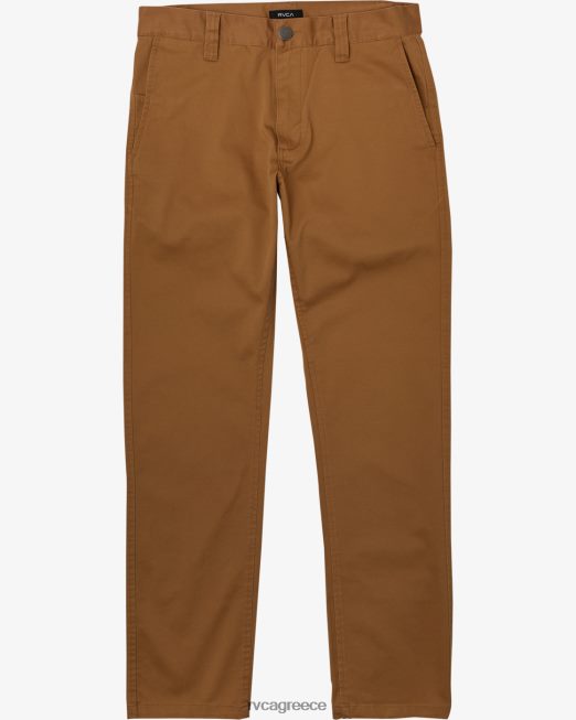 R422N8222 Σαββατοκύριακο ελαστικό παντελόνι RVCA άνδρες καμήλα είδη ένδυσης