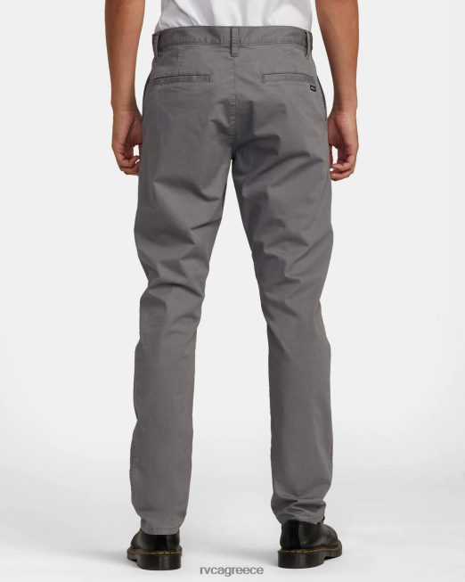 R422N8376 στιλέτα twill slim fit παντελόνι RVCA άνδρες καπνός είδη ένδυσης