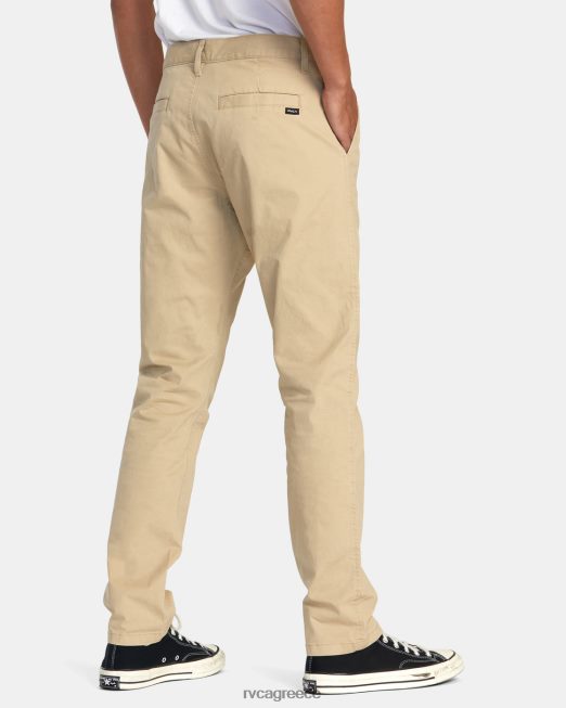 R422N8410 στιλέτα chino chinos RVCA άνδρες χακί είδη ένδυσης