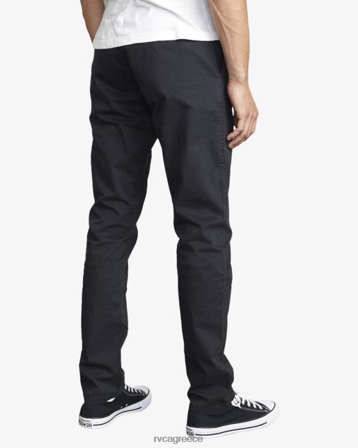 R422N8470 στιλέτα chino chinos RVCA άνδρες μαύρος είδη ένδυσης