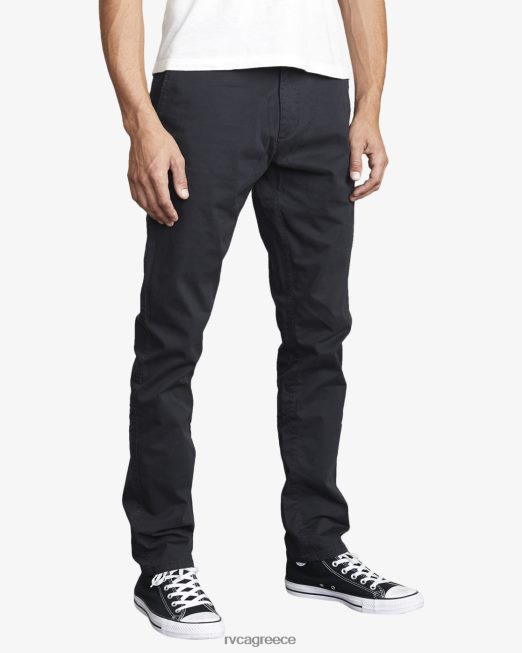R422N8470 στιλέτα chino chinos RVCA άνδρες μαύρος είδη ένδυσης