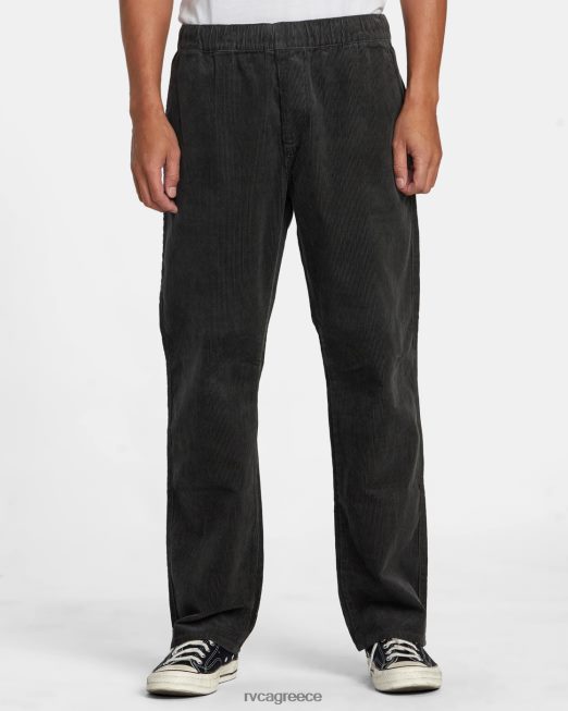 R422N8477 americana ελαστικό παντελόνι με κορδόνι μέσης RVCA άνδρες πειρατικό μαύρο είδη ένδυσης