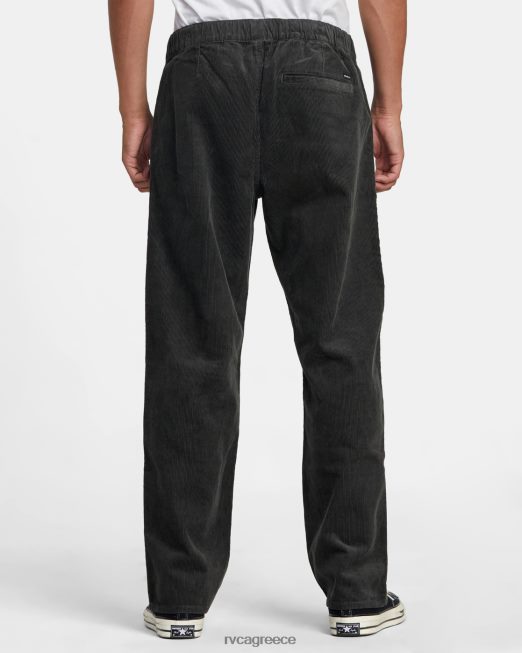 R422N8477 americana ελαστικό παντελόνι με κορδόνι μέσης RVCA άνδρες πειρατικό μαύρο είδη ένδυσης
