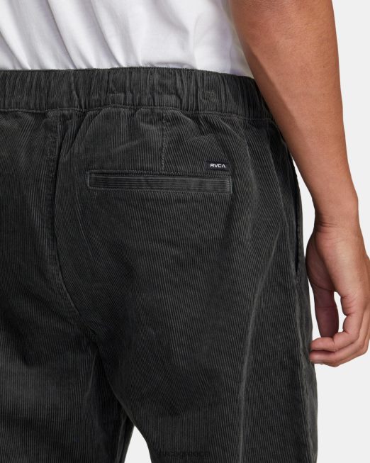 R422N8477 americana ελαστικό παντελόνι με κορδόνι μέσης RVCA άνδρες πειρατικό μαύρο είδη ένδυσης