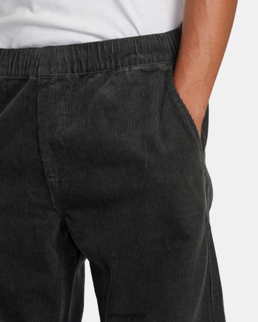 R422N8477 americana ελαστικό παντελόνι με κορδόνι μέσης RVCA άνδρες πειρατικό μαύρο είδη ένδυσης