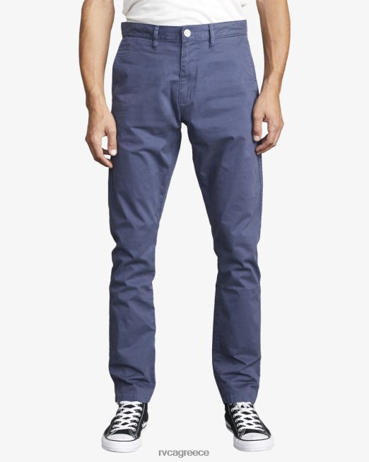 R422N8555 στιλέτα chino chinos RVCA άνδρες κυκλοθυμικό μπλε είδη ένδυσης