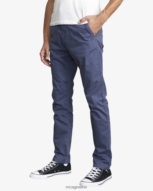 R422N8555 στιλέτα chino chinos RVCA άνδρες κυκλοθυμικό μπλε είδη ένδυσης