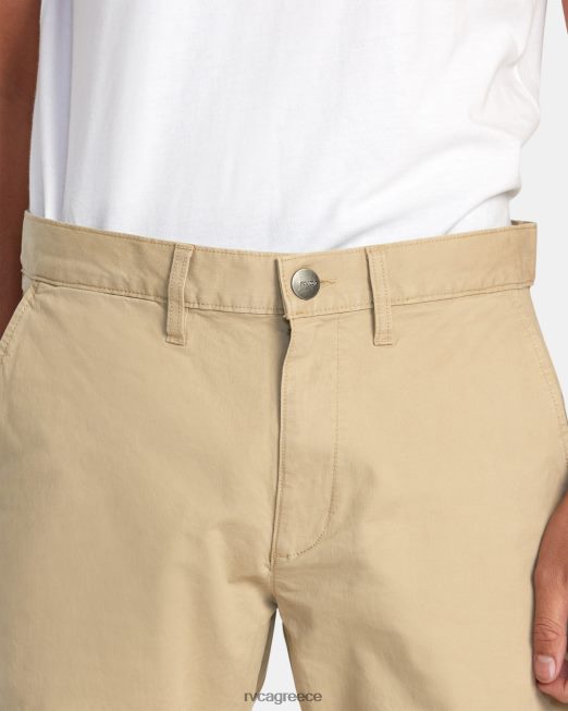 R422N8680 στιλέτα παντελόνι chino RVCA άνδρες χακί είδη ένδυσης