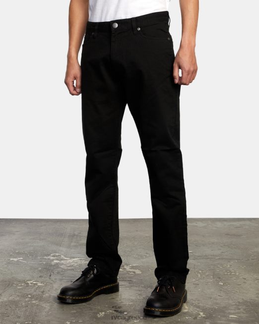 R422N8726 στιλέτα twill slim fit παντελόνι RVCA άνδρες μαύρος είδη ένδυσης