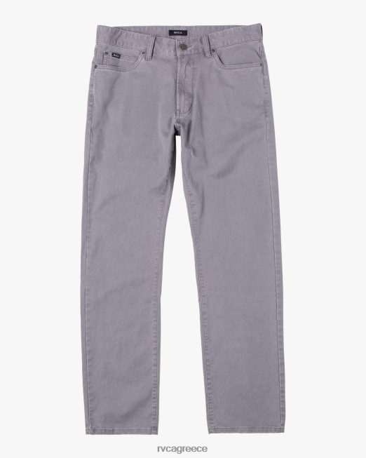 R422N8765 στιλέτα twill slim fit παντελόνι RVCA άνδρες καπνός είδη ένδυσης