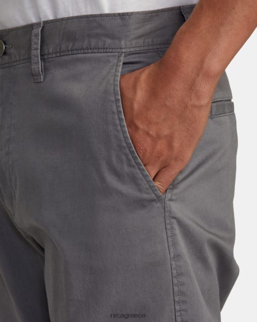 R422N8765 στιλέτα twill slim fit παντελόνι RVCA άνδρες καπνός είδη ένδυσης