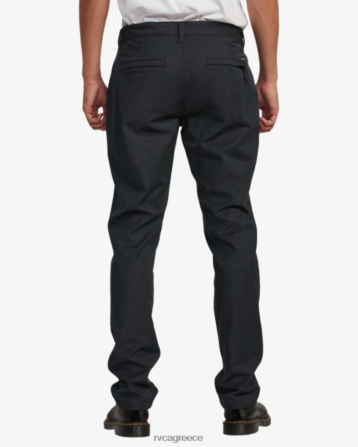 R422N8951 πίσω στα tech chinos RVCA άνδρες μαύρος είδη ένδυσης