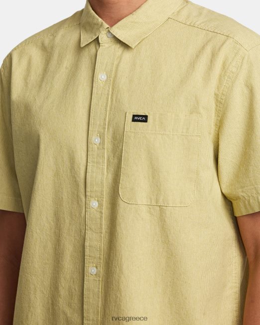 R422N81000 visions ριγέ κοντομάνικο πουκάμισο RVCA άνδρες έλος είδη ένδυσης