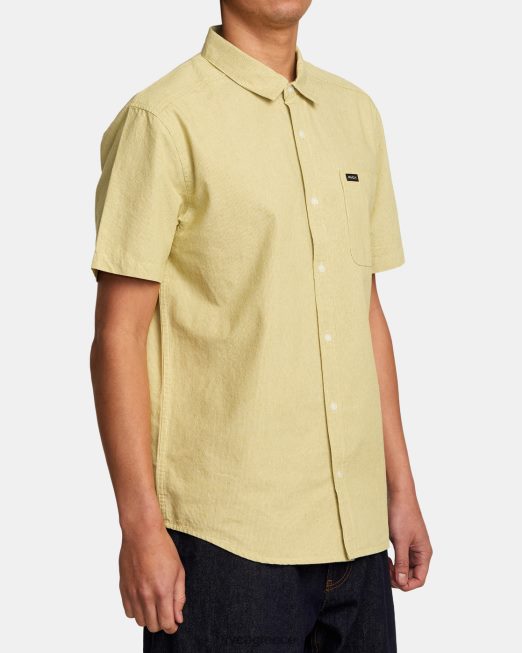 R422N81000 visions ριγέ κοντομάνικο πουκάμισο RVCA άνδρες έλος είδη ένδυσης