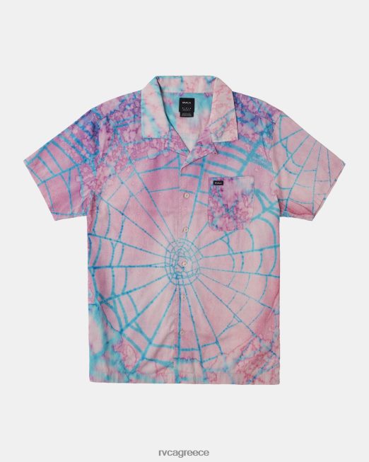 R422N8124 κοντομάνικο πουκάμισο Colin sussingham RVCA άνδρες ροζ είδη ένδυσης