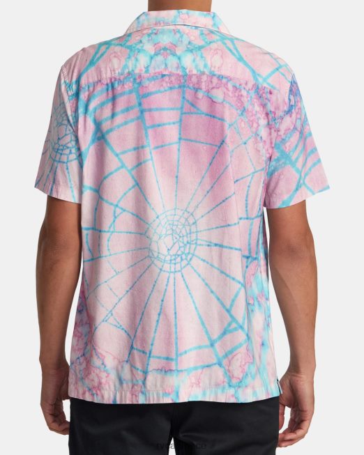 R422N8124 κοντομάνικο πουκάμισο Colin sussingham RVCA άνδρες ροζ είδη ένδυσης