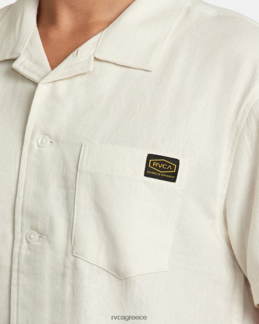 R422N812 κοντομάνικο πουκάμισο ημέρας συλλογής ύφεσης RVCA άνδρες ασημί χλωρίνη είδη ένδυσης