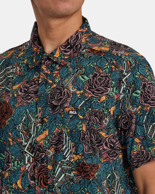 R422N8287 κοντομάνικο πουκάμισο Martin Ander RVCA άνδρες πολυ είδη ένδυσης