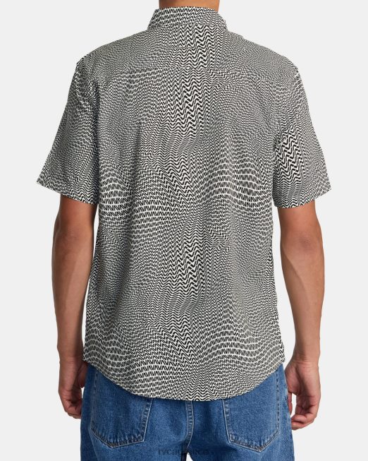 R422N8311 vaave κοντομάνικο πουκάμισο RVCA άνδρες βανίλια είδη ένδυσης