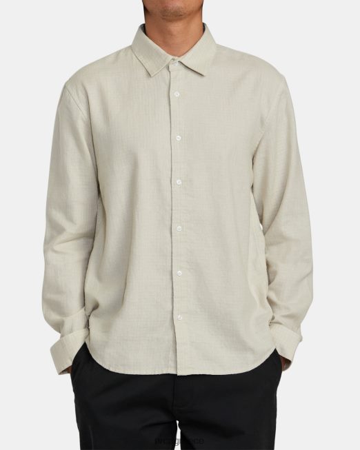 R422N8353 υψηλής ποιότητας μακρυμάνικο πουκάμισο RVCA άνδρες φυσικός είδη ένδυσης