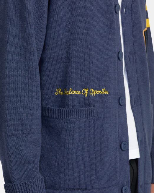 R422N8531 πουλόβερ letterman RVCA άνδρες κυκλοθυμικό μπλε είδη ένδυσης