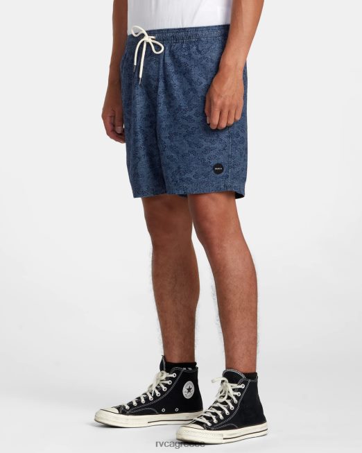 R422N8100 δράκος δράκος 17 ελαστικό σορτς RVCA άνδρες μπλε είδη ένδυσης