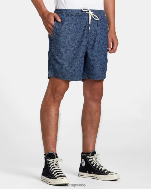 R422N8100 δράκος δράκος 17 ελαστικό σορτς RVCA άνδρες μπλε είδη ένδυσης