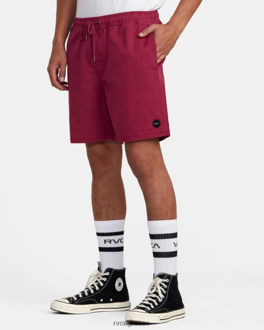 R422N81056 σορτς περιπάτου με ελαστική μέση escape 17 RVCA άνδρες τριαντάφυλλο κάκτου είδη ένδυσης