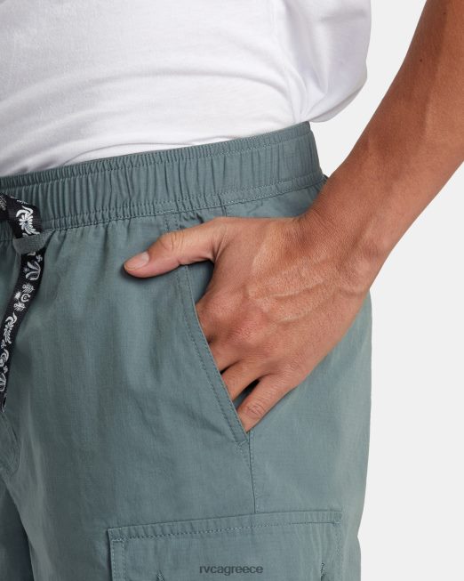 R422N8105 αστική χρησιμότητα 18 ελαστικό σορτς RVCA άνδρες πράσινο βάλσαμο είδη ένδυσης