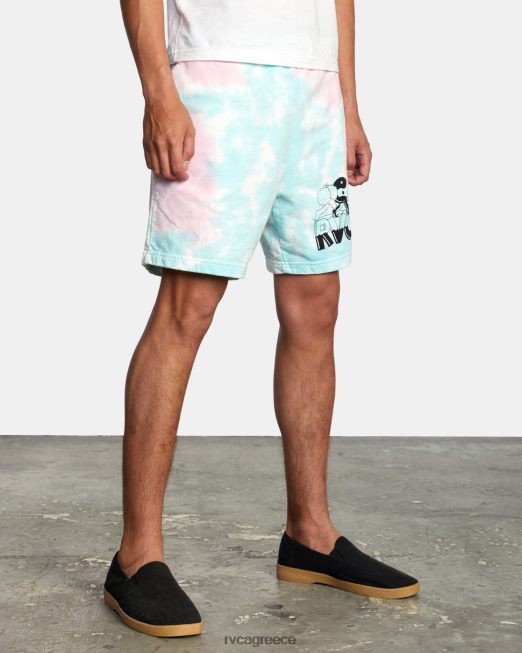 R422N81066 x jese lortz ελαστικό σορτς RVCA άνδρες λευκή βαφή γραβάτας είδη ένδυσης