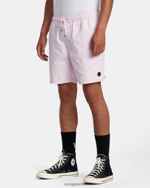R422N8205 σορτς περιπάτου με ελαστική μέση escape 17 RVCA άνδρες ανοιχτό ροζ είδη ένδυσης