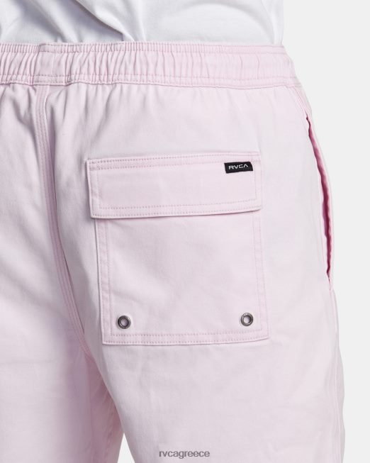 R422N8205 σορτς περιπάτου με ελαστική μέση escape 17 RVCA άνδρες ανοιχτό ροζ είδη ένδυσης