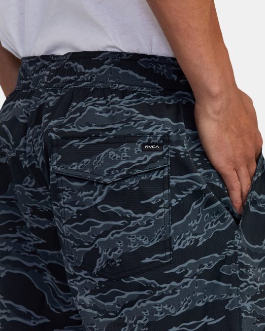 R422N8312 Civic υβριδικά boardshort RVCA άνδρες μαύρο camo είδη ένδυσης