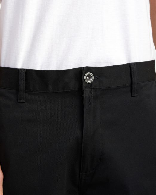 R422N8661 Σορτς chino stretch για το Σαββατοκύριακο 20 RVCA άνδρες μαύρος είδη ένδυσης