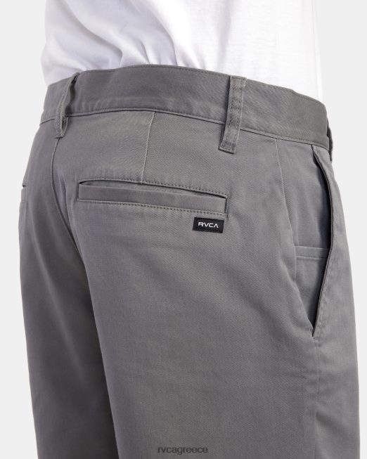 R422N8671 Σορτς chino stretch για το Σαββατοκύριακο 20 RVCA άνδρες καπνός είδη ένδυσης
