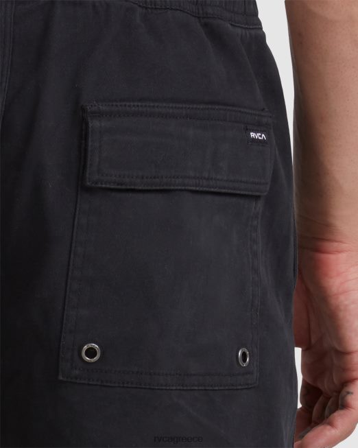 R422N8691 σορτς περιπάτου με ελαστική μέση escape 17 RVCA άνδρες μαύρος είδη ένδυσης
