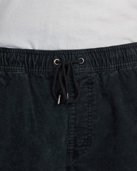 R422N8693 κοτλέ σορτς escape ελαστική μέση 17 RVCA άνδρες μαύρος είδη ένδυσης