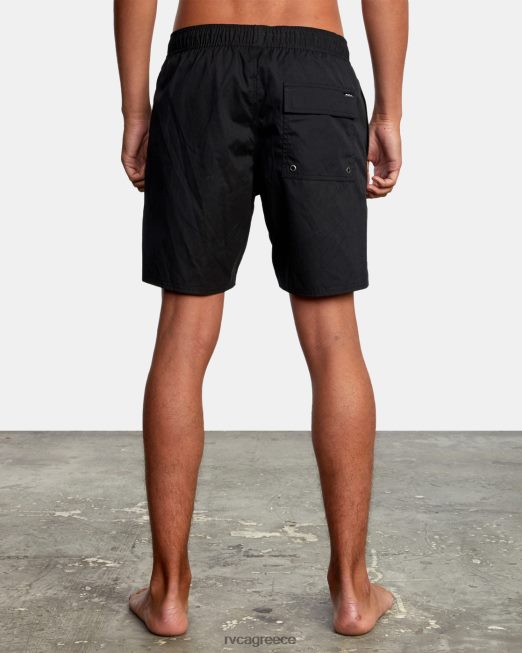 R422N8699 αντίθετα υβριδικά ελαστικά σορτς RVCA άνδρες μαύρος είδη ένδυσης
