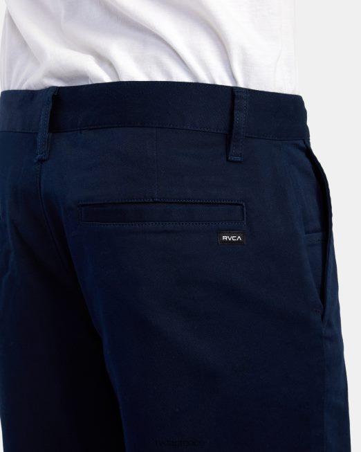 R422N8720 Σορτς chino stretch για το Σαββατοκύριακο 20 RVCA άνδρες ναυτικό ναυτικό είδη ένδυσης