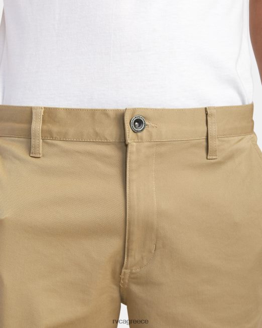 R422N8734 Σορτς chino stretch για το Σαββατοκύριακο 20 RVCA άνδρες χακί είδη ένδυσης