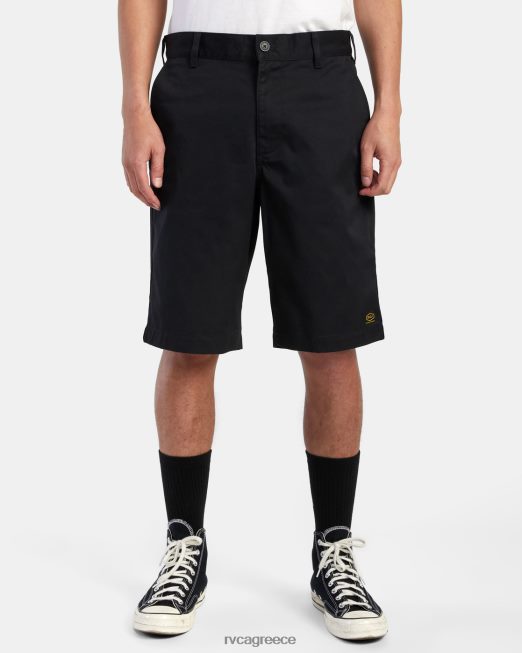 R422N8770 αμερικάνικα σορτς πεζοπορίας 22 RVCA άνδρες μαύρος είδη ένδυσης